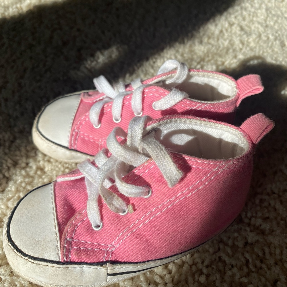 Baby Girl Pink Converse Shoes Size 4